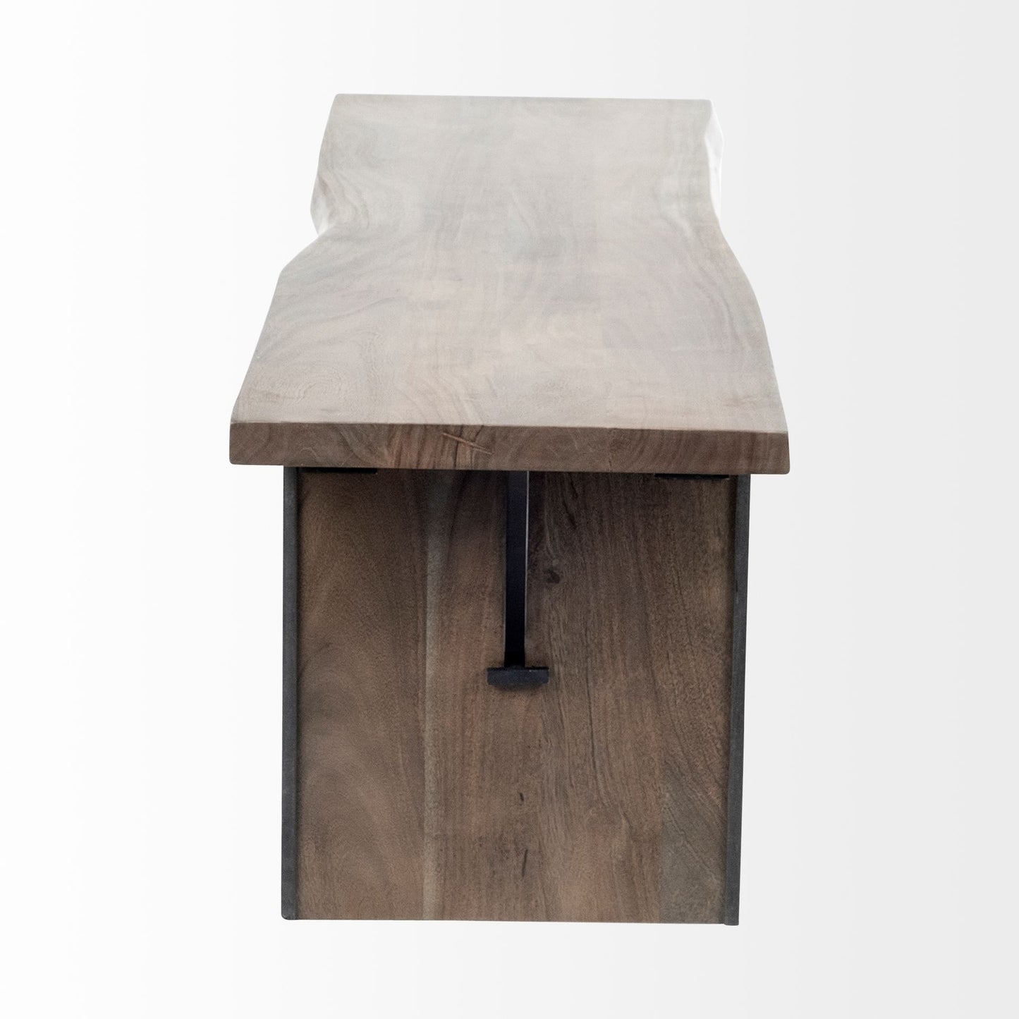 Ledger I 70L x 17W Brown Live-Edge Wooden Dining Bench