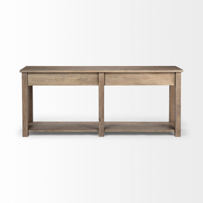 Harrelson III 72L x 18W Brown Wood 4 Drawer Console Table