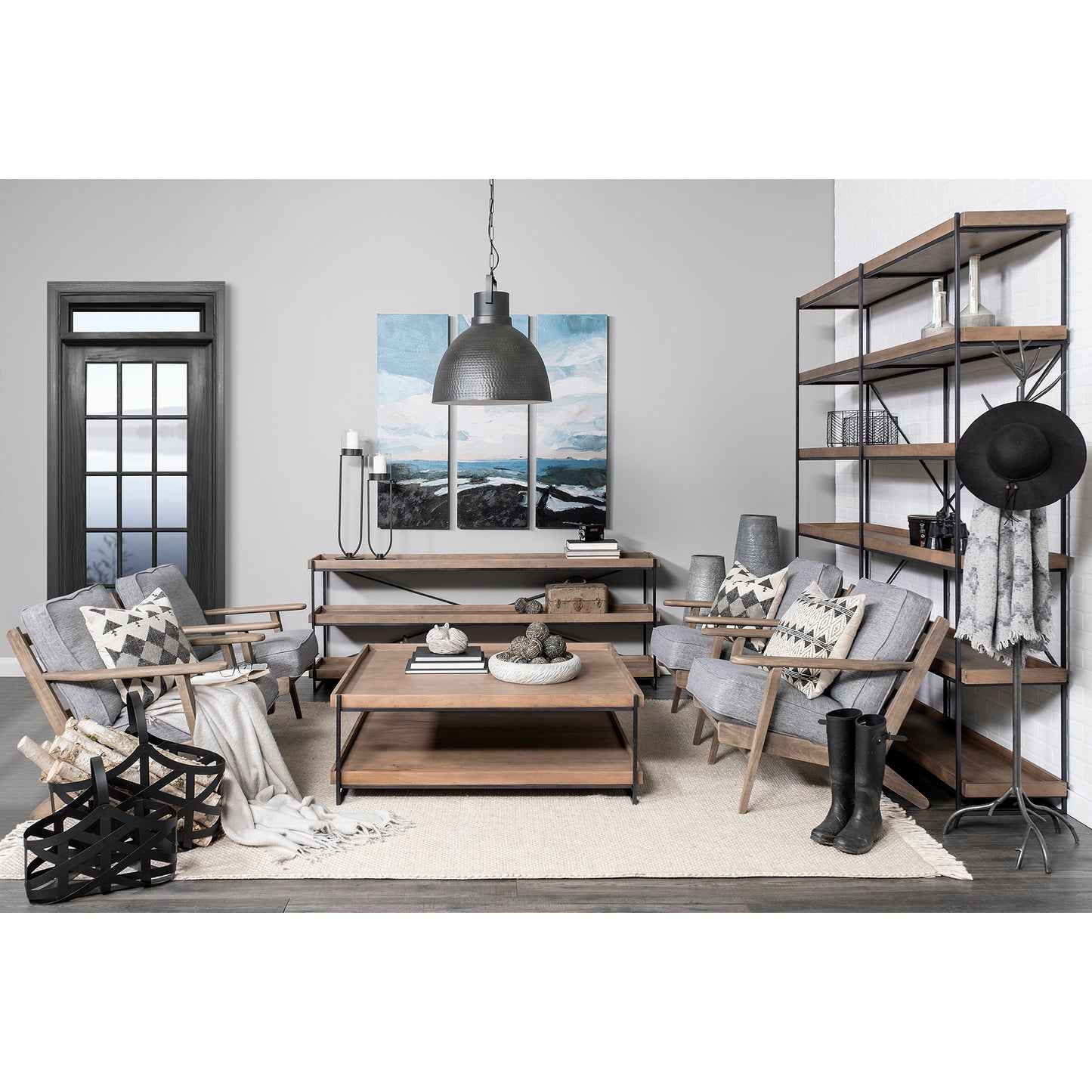 Tyrell (Set of 2) 23L x 11W; 18L x 8W Black Iron Metal Baskets