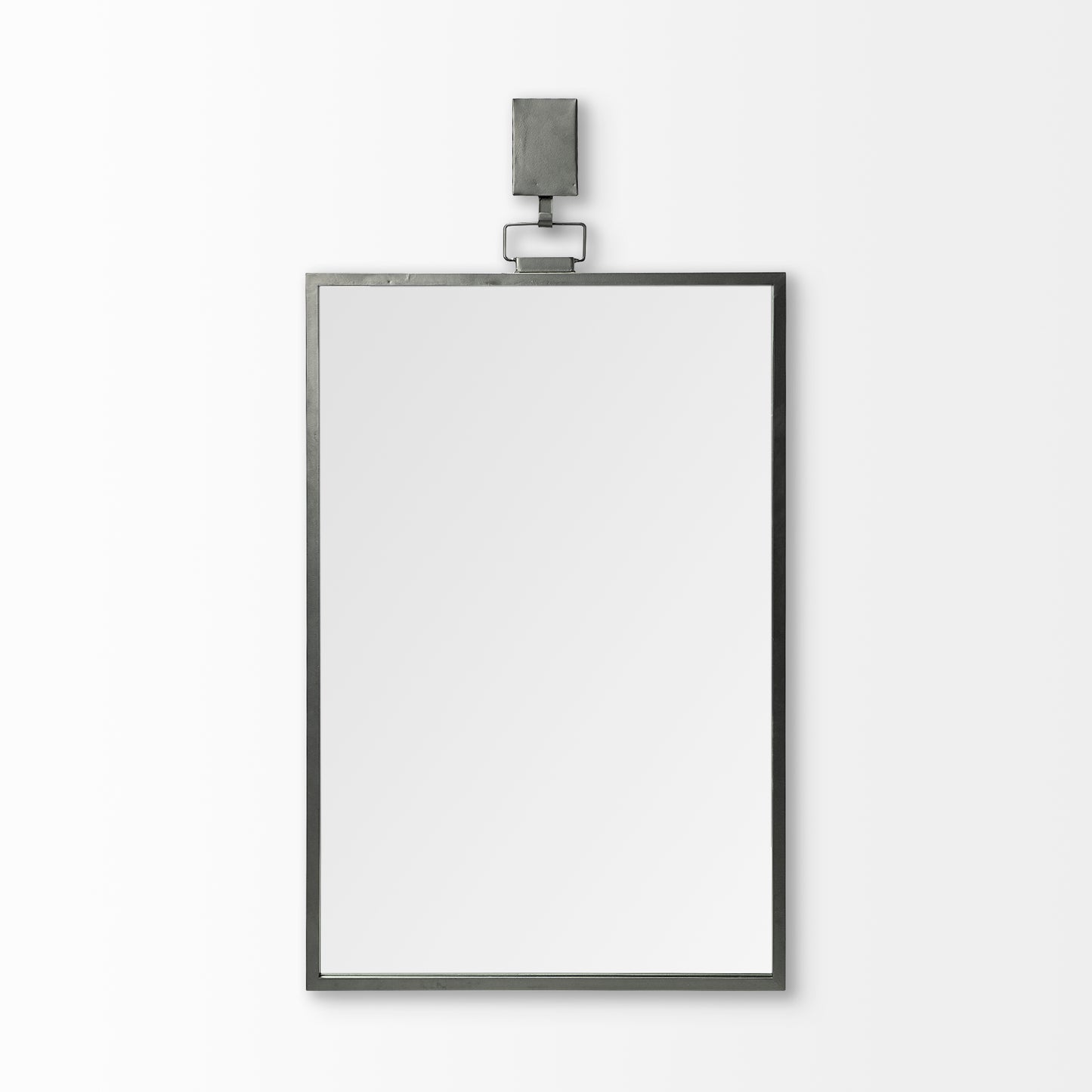 Grimm 24x43 Rectangular Gray Metal Frame Mirror
