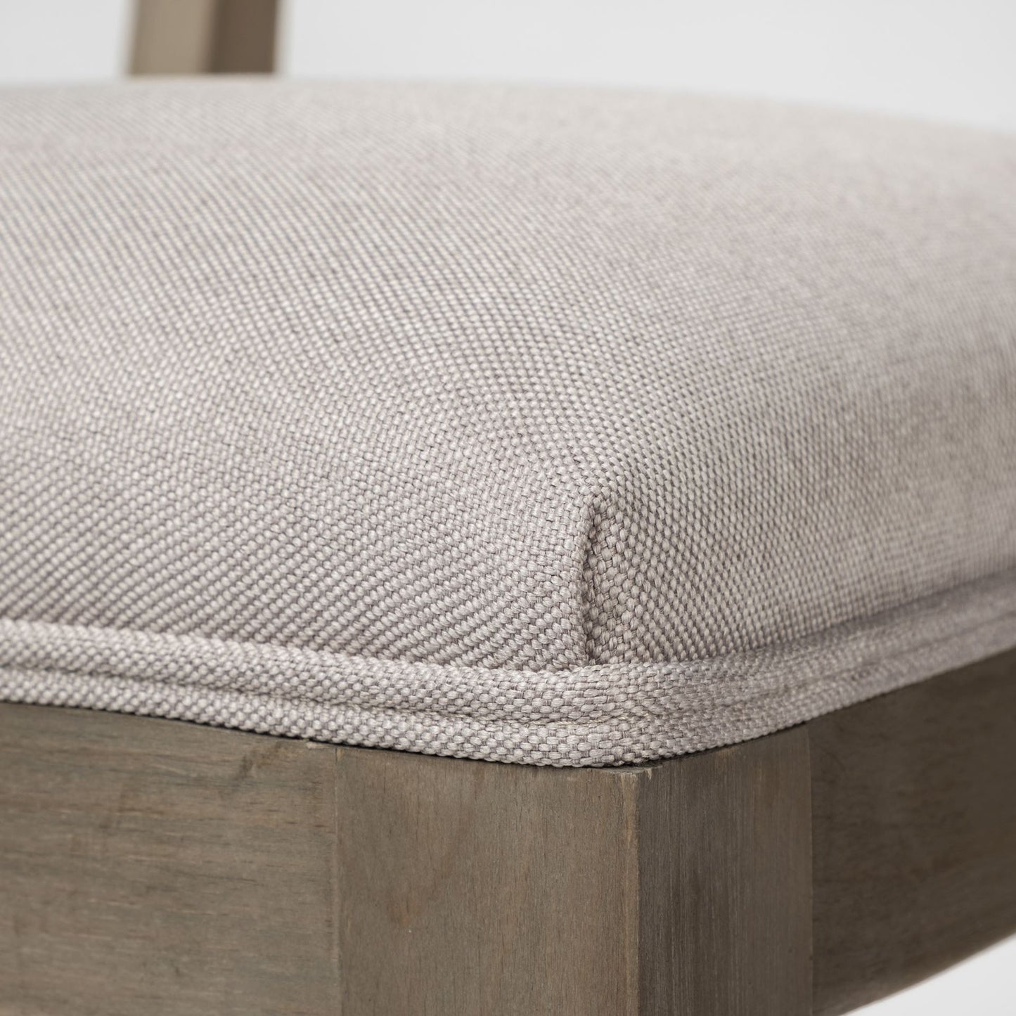 Tenton II Grey Fabric Seat Brown Wood Frame Dining Chair