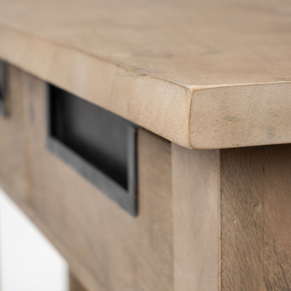 Harrelson III 72L x 18W Brown Wood 4 Drawer Console Table