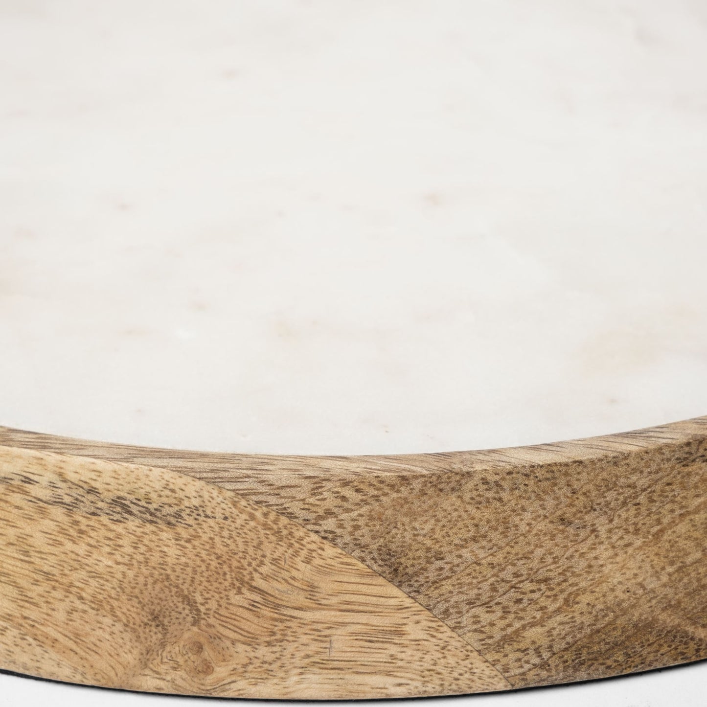 Campana I Small Wooden/White Marble Base Glass Cloche