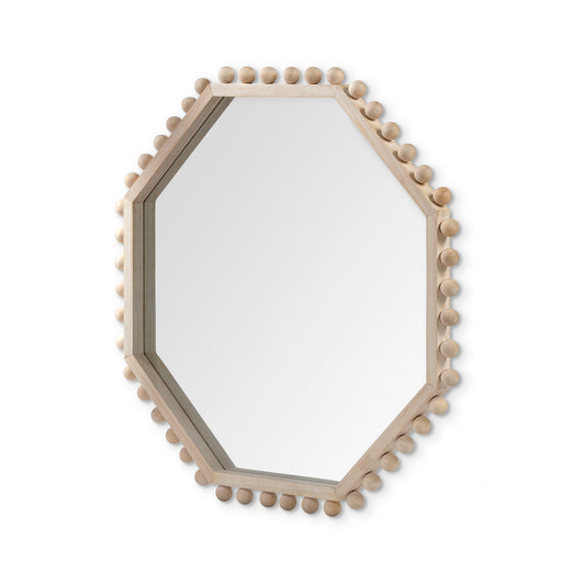 Torquay 33L x 33H Natural Wood Octagon Frame Mirror