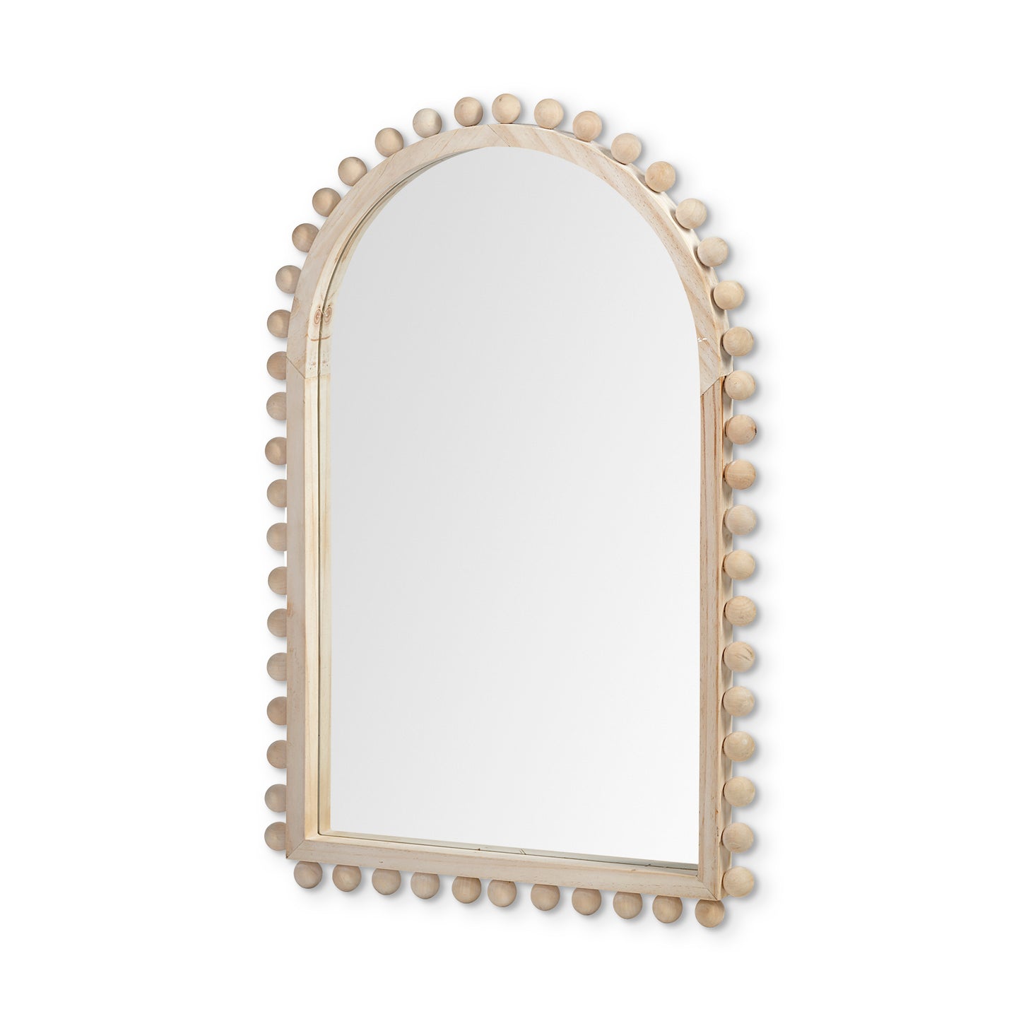 Leeds 23L x 35H Natural Wood Arch Frame Mirror