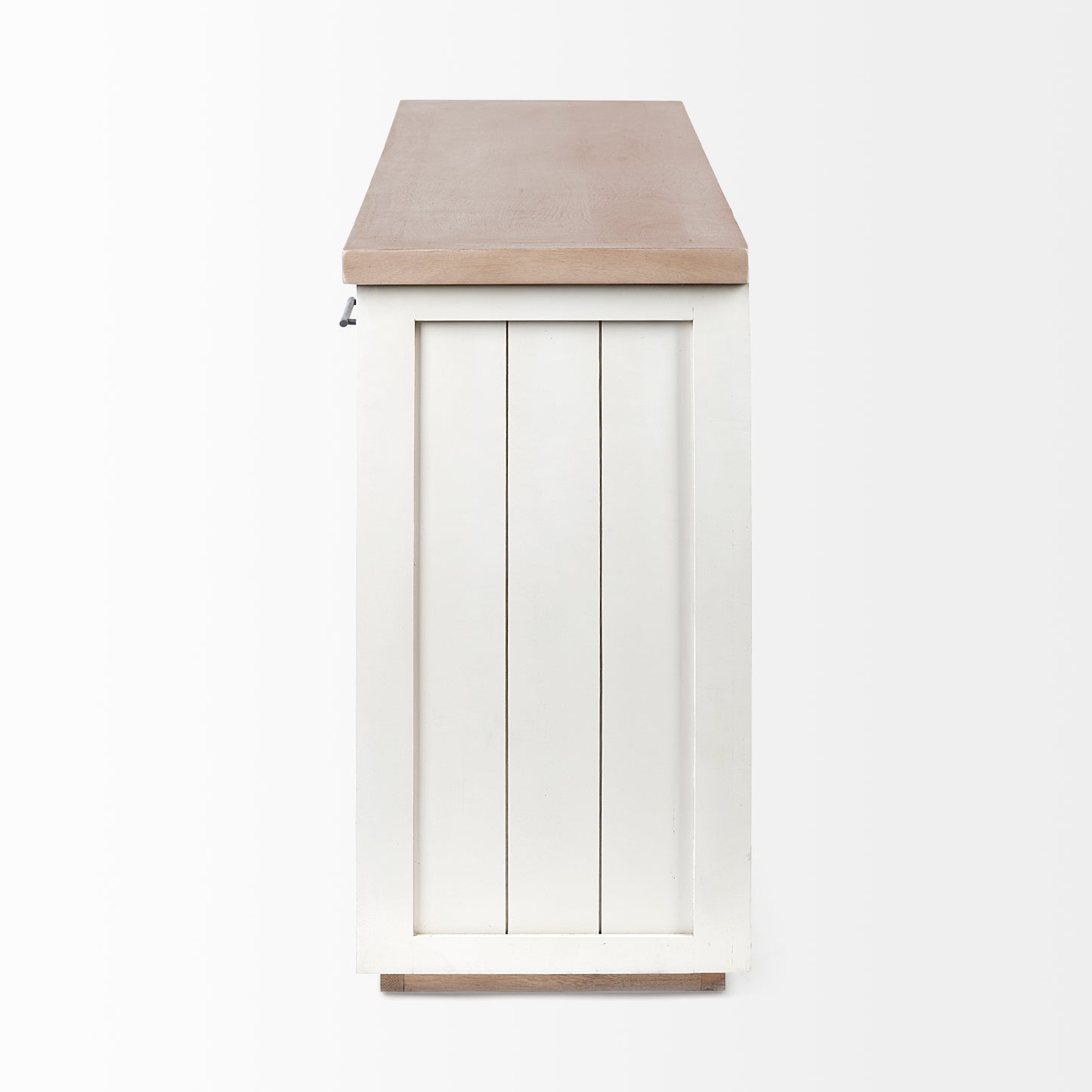 Fairview III Solid Wood Brown Top & White Frame 4 Cabinet Door Sideboard