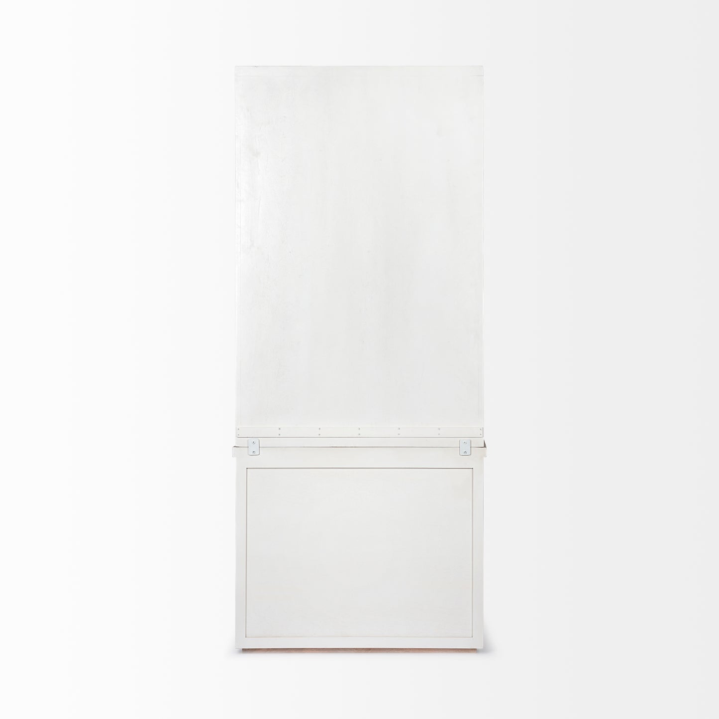 Fairview I White and Medium Brown Wood Three Shelf Shelving Unit