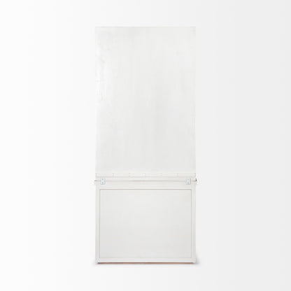 Fairview I White and Medium Brown Wood Three Shelf Shelving Unit