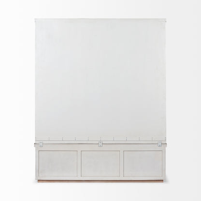 Fairview IV 61L x 17W White And Brown Wood With Storage Hall Tree