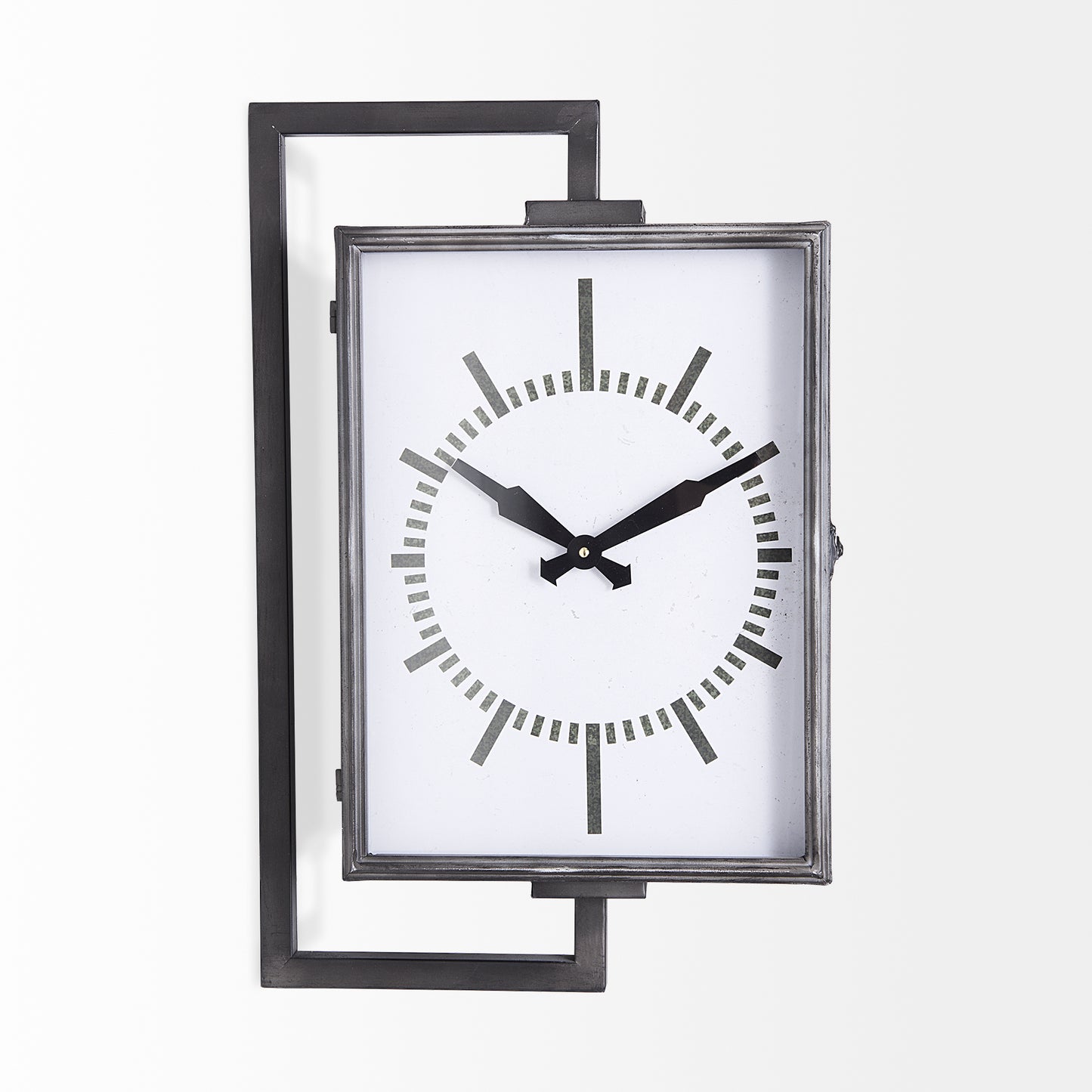 Hagar Rectangular Large Industrial Wall Clock