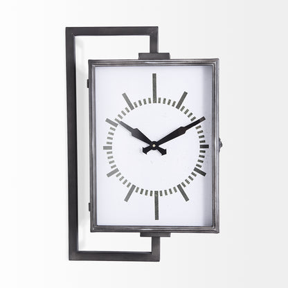 Hagar Rectangular Large Industrial Wall Clock