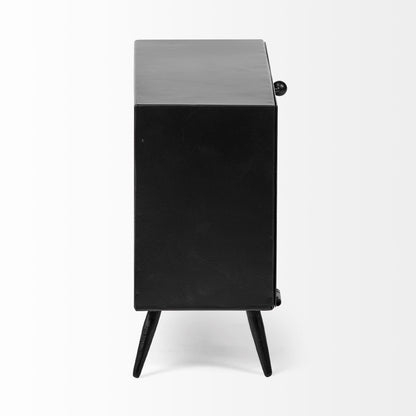 Lita Black Metal Rectangular Table Clock