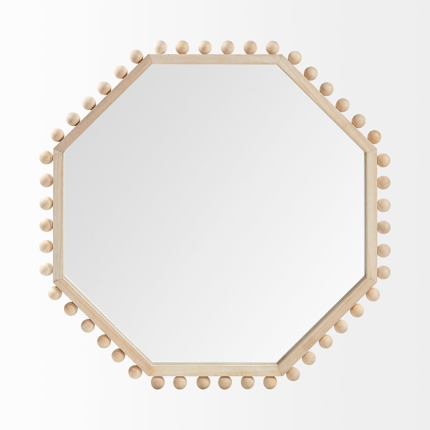 Torquay 33L x 33H Natural Wood Octagon Frame Mirror
