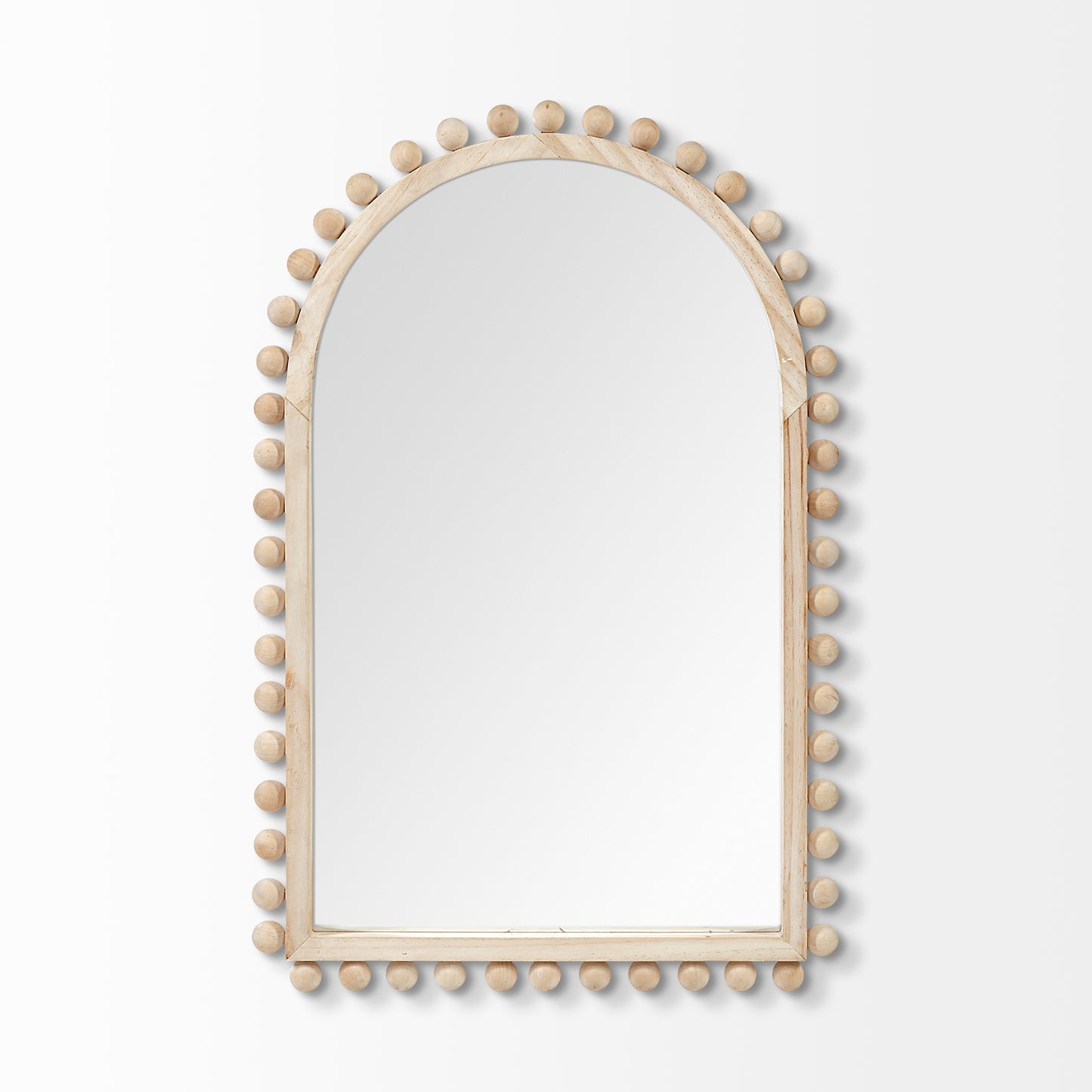 Leeds 23L x 35H Natural Wood Arch Frame Mirror