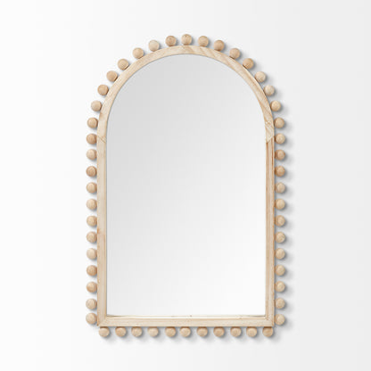 Leeds 23L x 35H Natural Wood Arch Frame Mirror