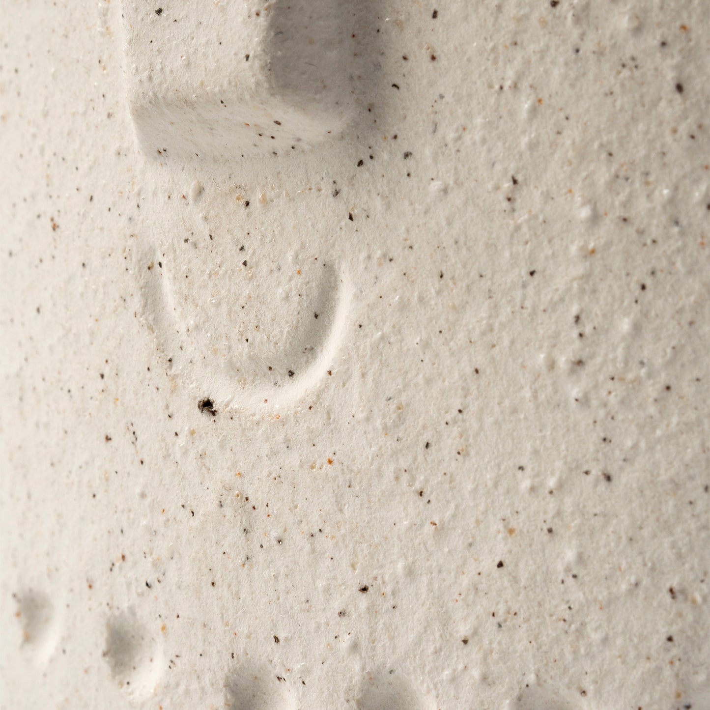 Jacob I Short White Ceramic Smiling Face Vase