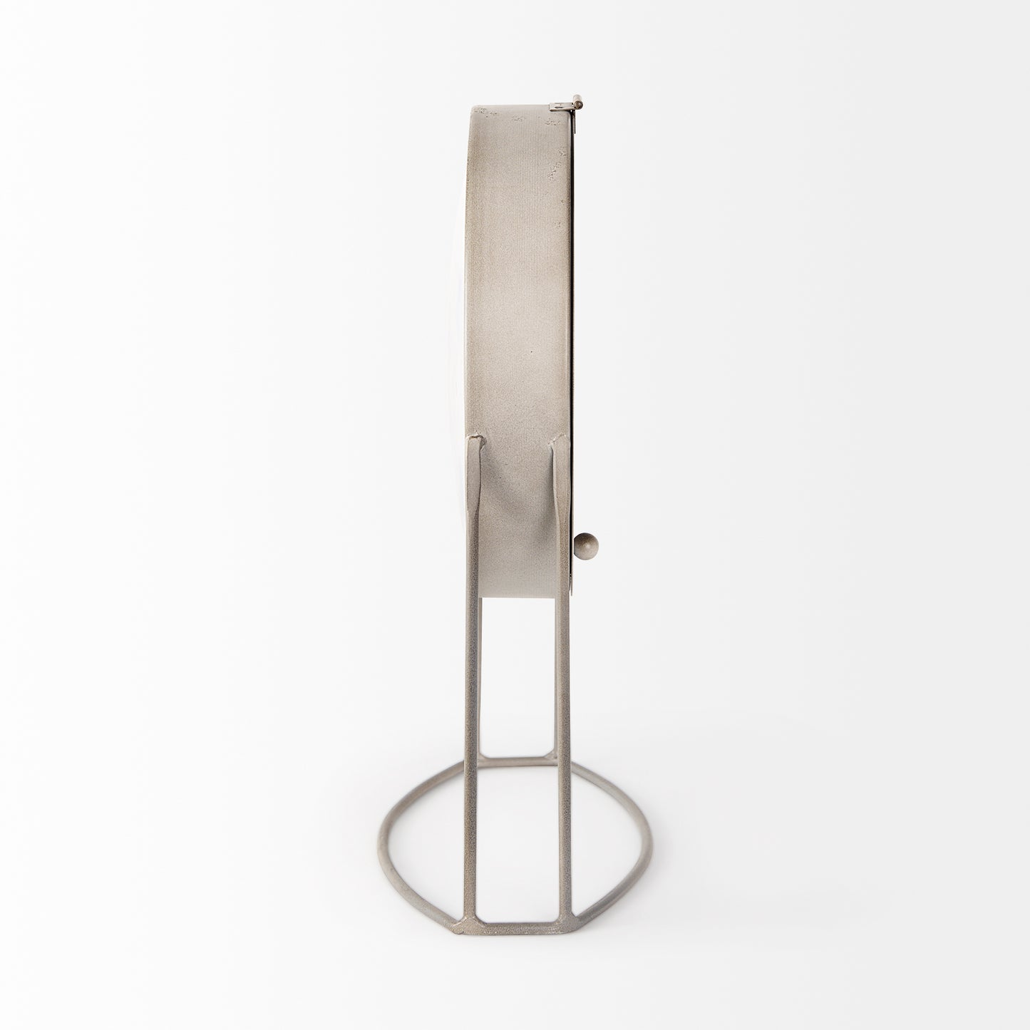 Aurus Matte Gray Metal Table Clock