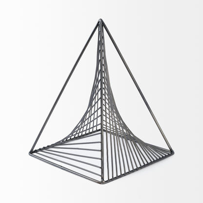 Risley 8L x 8W Gray Metal Triangular Decorative Object