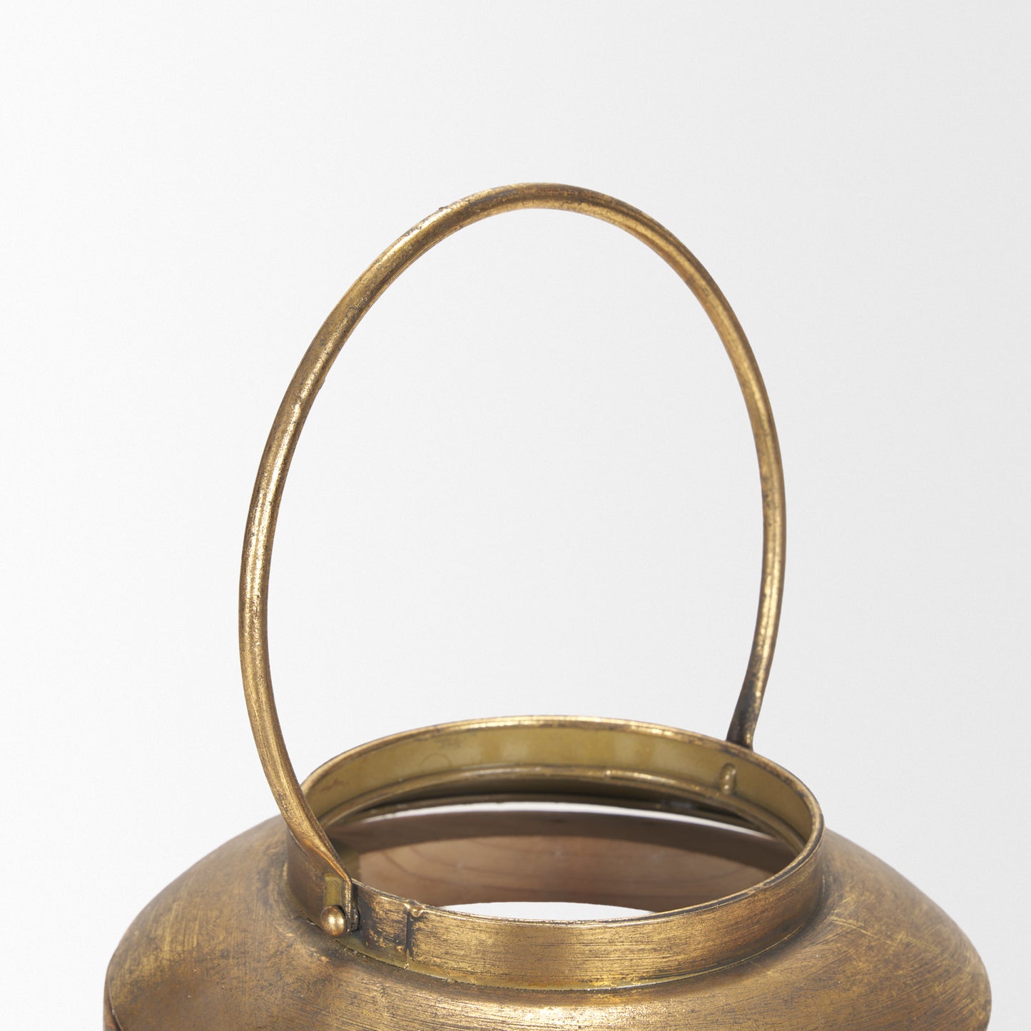 Andy II Small Natural Wood Cylindrical Lantern