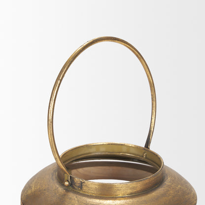 Andy II Small Natural Wood Cylindrical Lantern