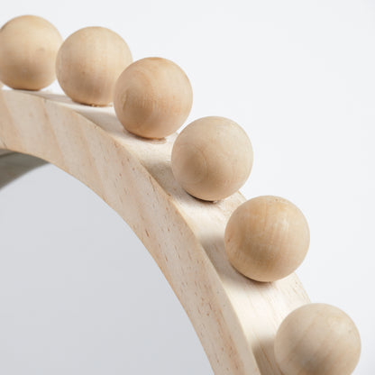 Leeds 23L x 35H Natural Wood Arch Frame Mirror