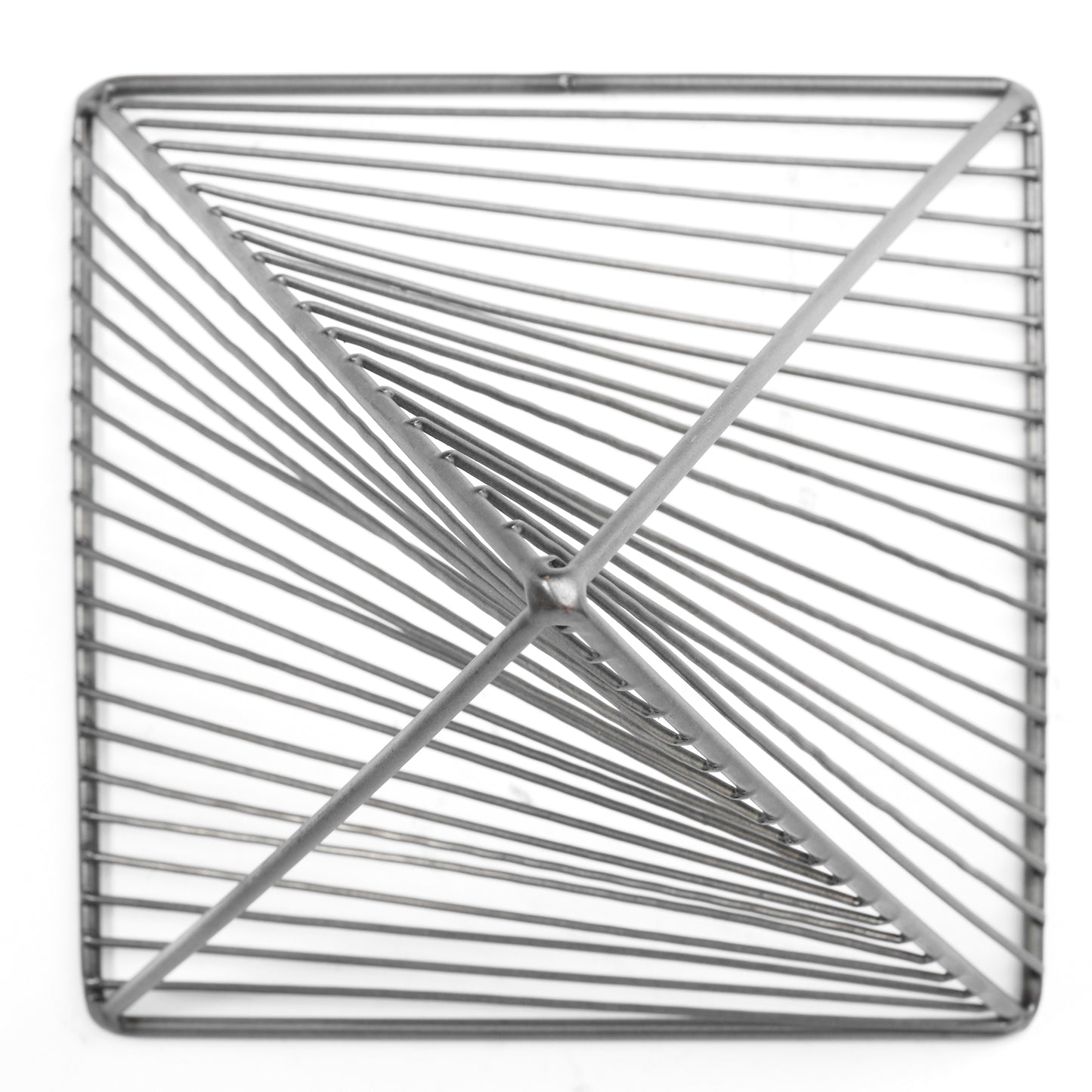 Risley 8L x 8W Gray Metal Triangular Decorative Object
