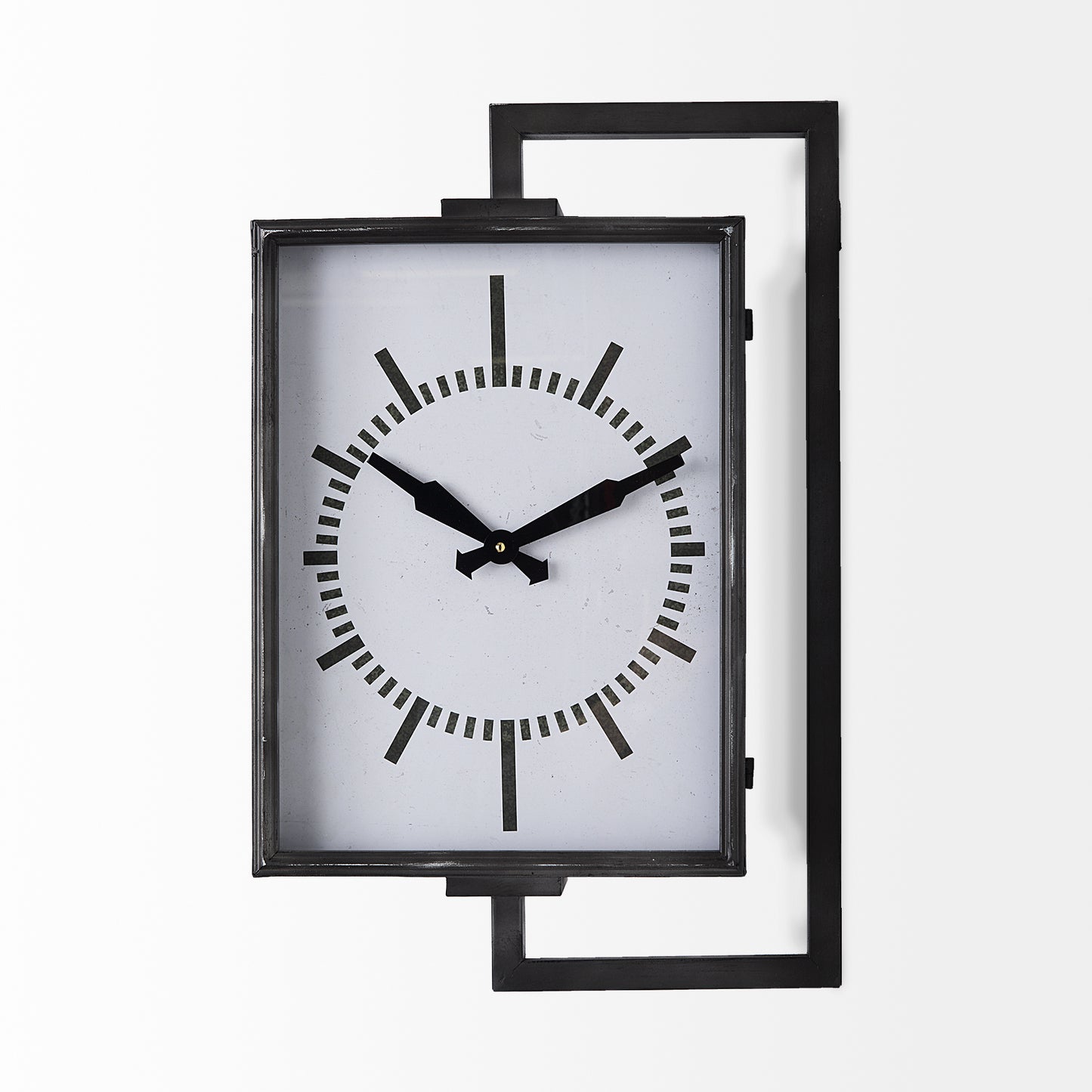 Hagar Rectangular Large Industrial Wall Clock