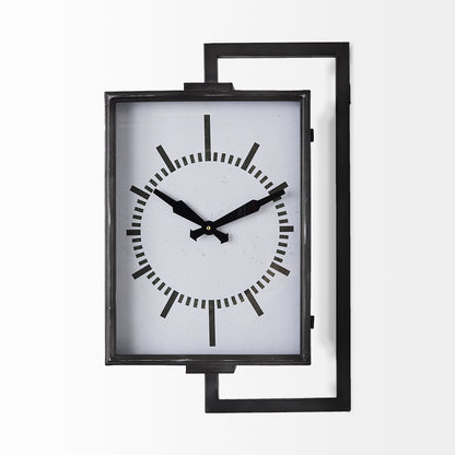 Hagar Rectangular Large Industrial Wall Clock