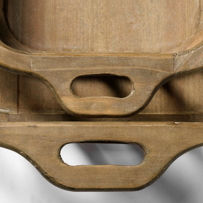 Louis Set of 2 Natural Wood Slated Nesting Trays