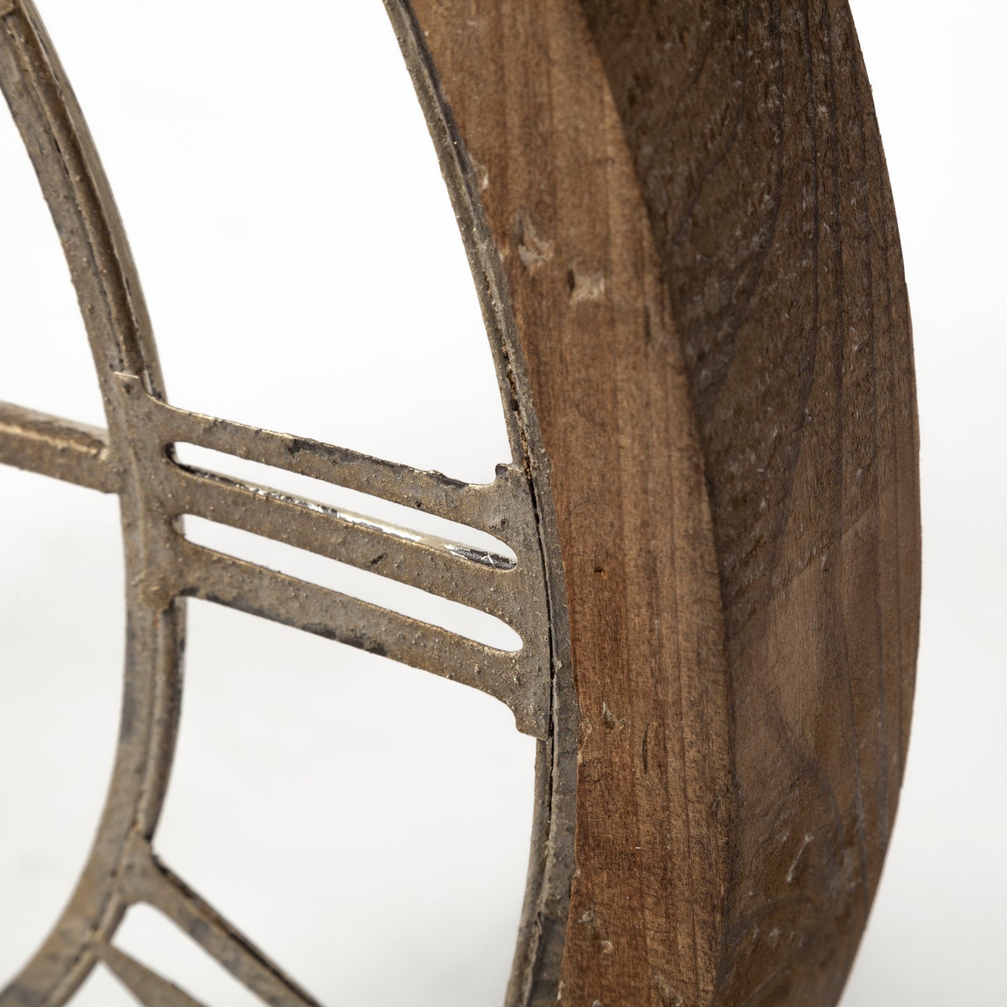 Mething Light Brown 19" Small Farmhouse Wall Clock