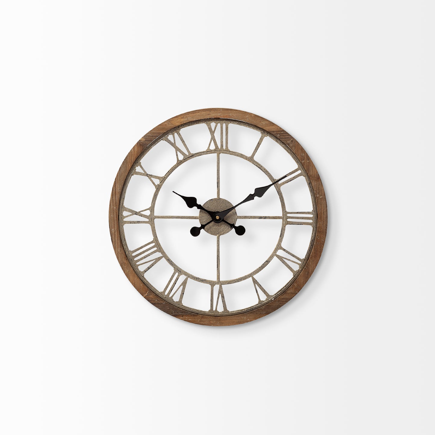 Mething Light Brown 19" Small Farmhouse Wall Clock