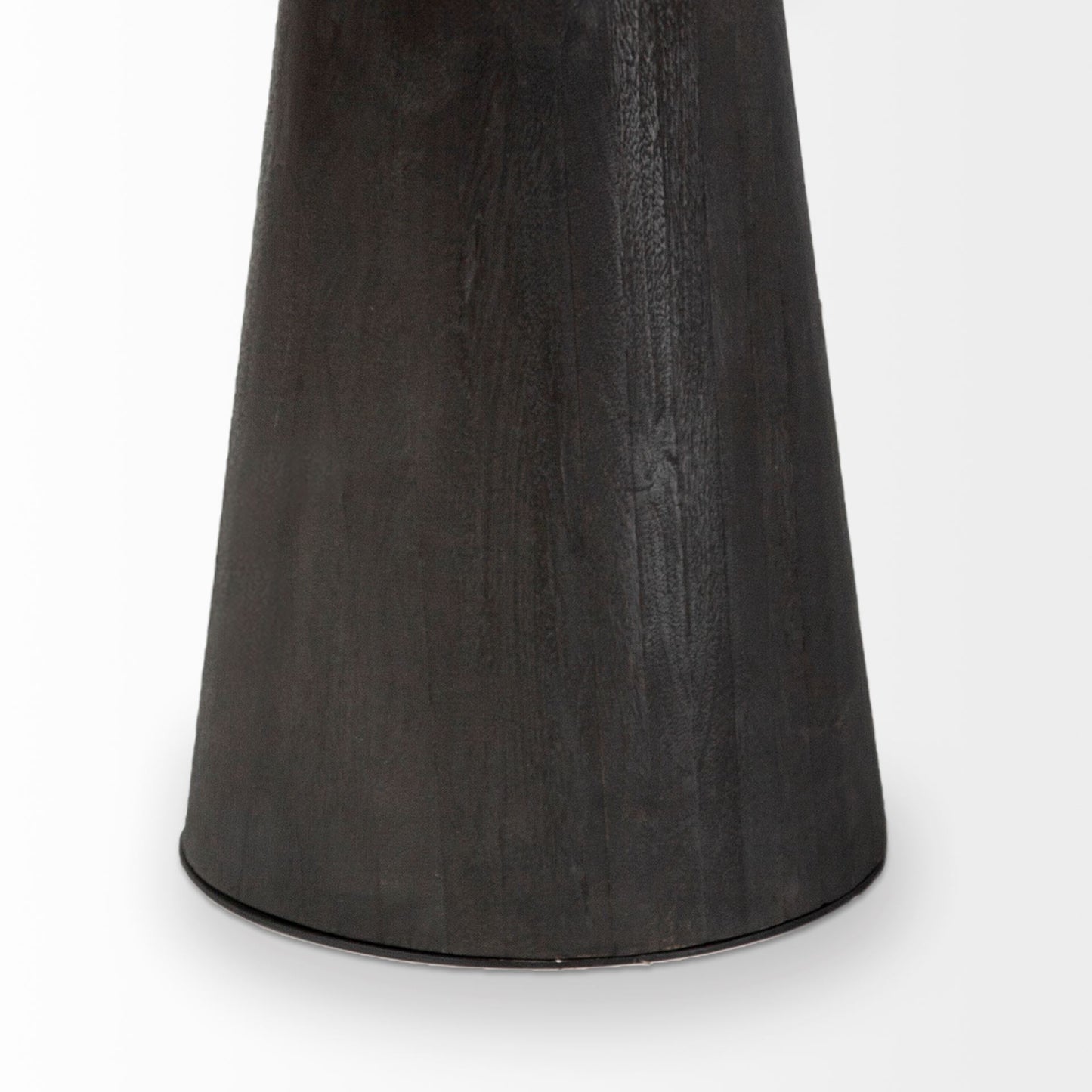 Maxwell 54" Brown Solid Wood Top Brown Metal/Wood Base Dining Table