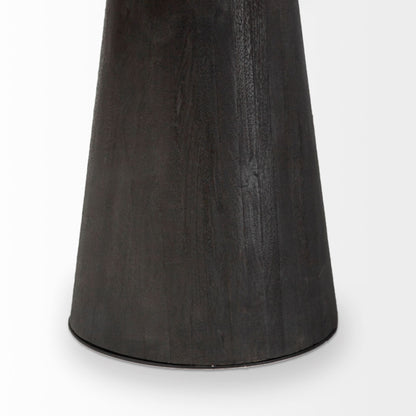 Maxwell 54" Brown Solid Wood Top Brown Metal/Wood Base Dining Table