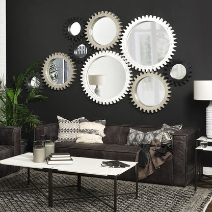 Beardell 18 x 18 Cream And Black Details With Tassels Decorative Pillow Cover