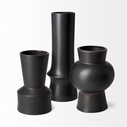 Laforge Black Ceramic Vase
