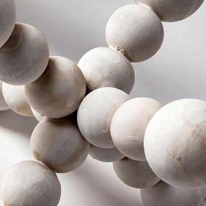 Carrollton I (Small) 7L x 7W Off-White Geometric Wood Ball Jack