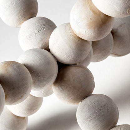 Carrollton I (Small) 7L x 7W Off-White Geometric Wood Ball Jack