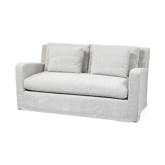 Denly I 69 X 38.25 X 34.5 Frost Gray Slipcover Two Seater Sofa