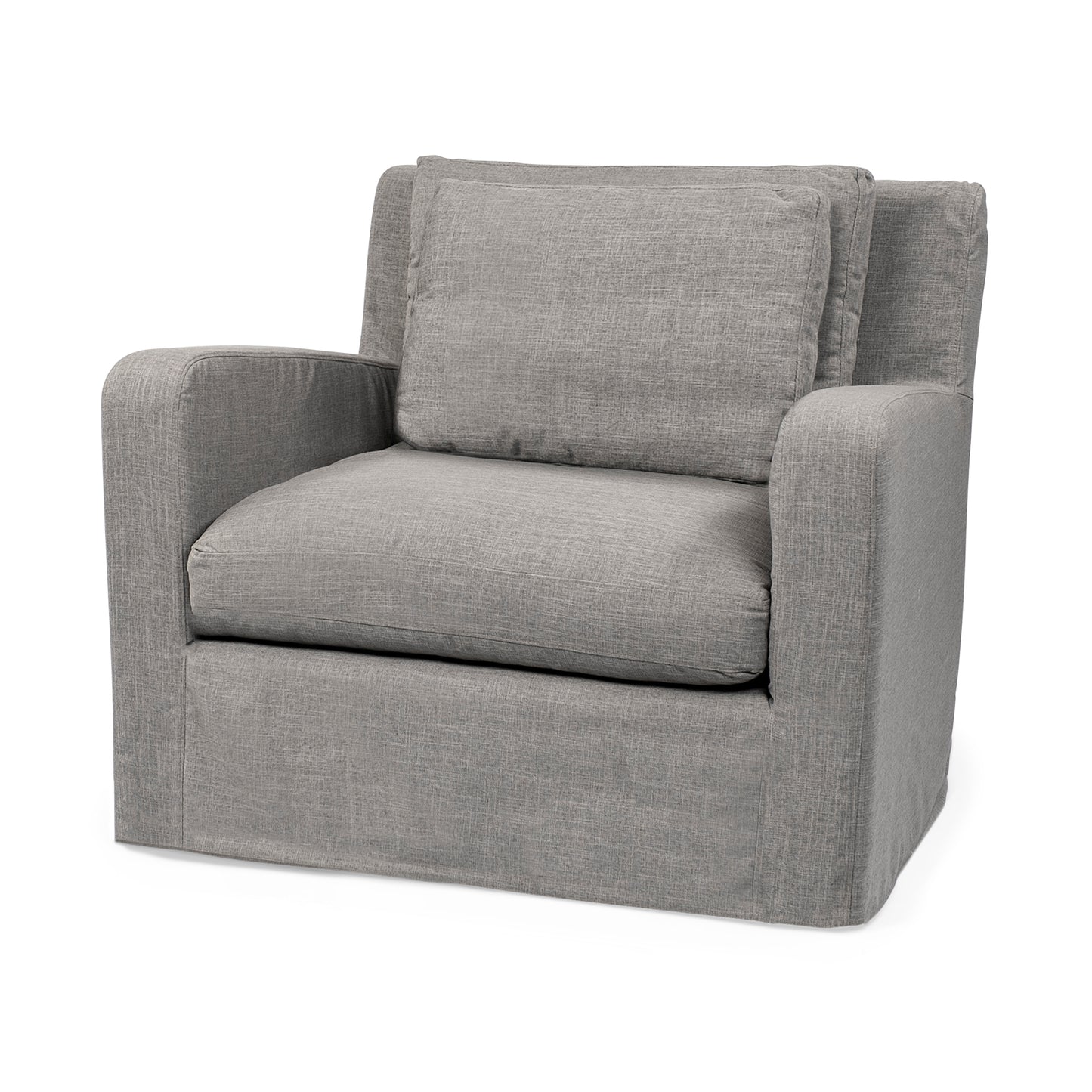 Denly III 38 X 38.25 X 34.5 Flint Gray Slipcover Upholstered Arm Chair