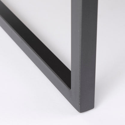 Armelle II Brown Leather Seat w/Gray Metal Frame Accent Chair