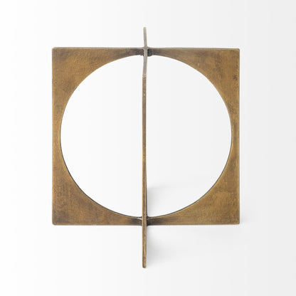 Lima I (Small) 6L x 6W Gold Geometric Decorative Object