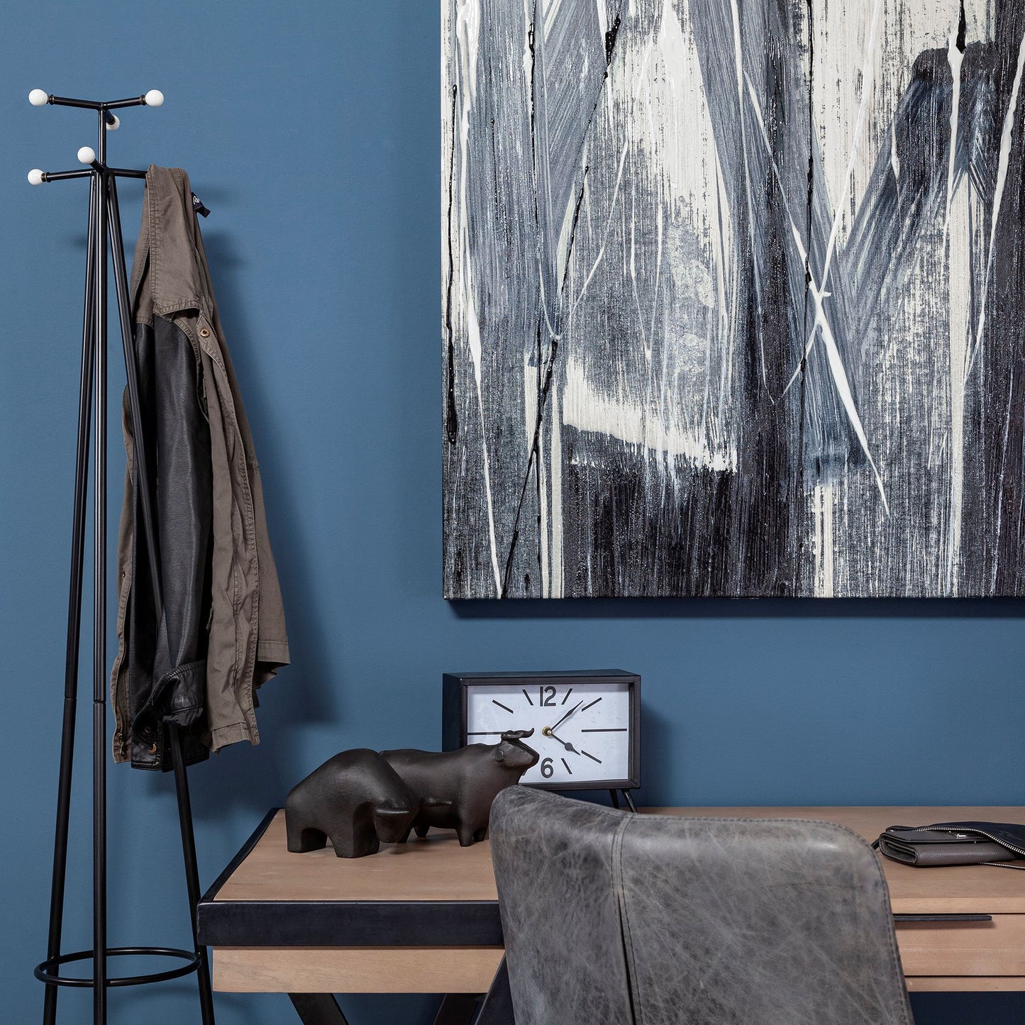 Taurus II 9L x 4W Black Cast Aluminum Bull Decorative Object