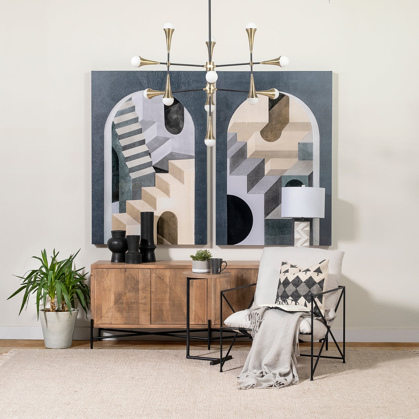 Laforge Black Ceramic Vase