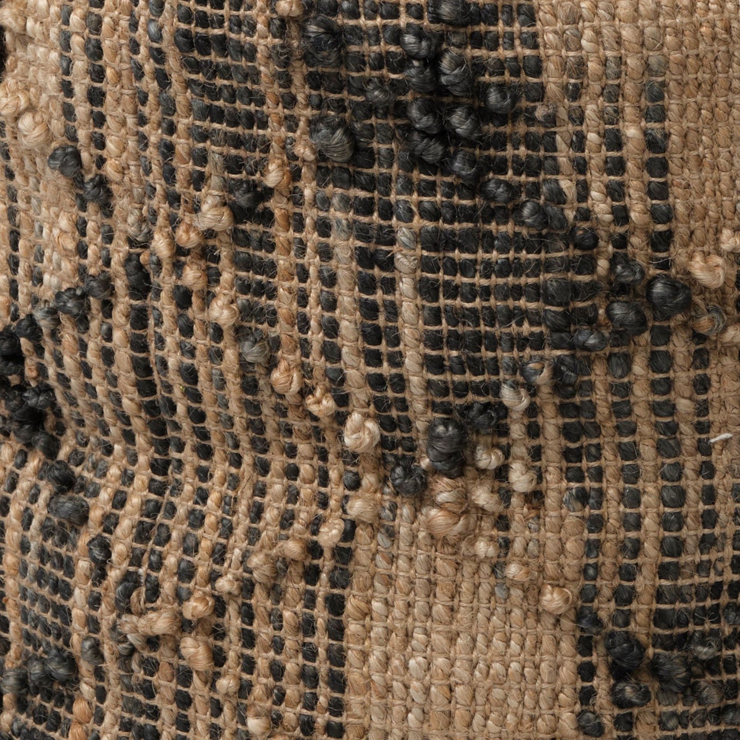 Riley Tan Jute Popcorn Stich Cylindrical Pouf