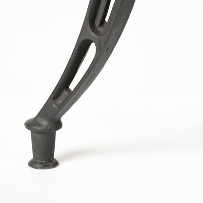 Emslie I 19"-25" Brown Wood Seat Black Metal Frame Stool