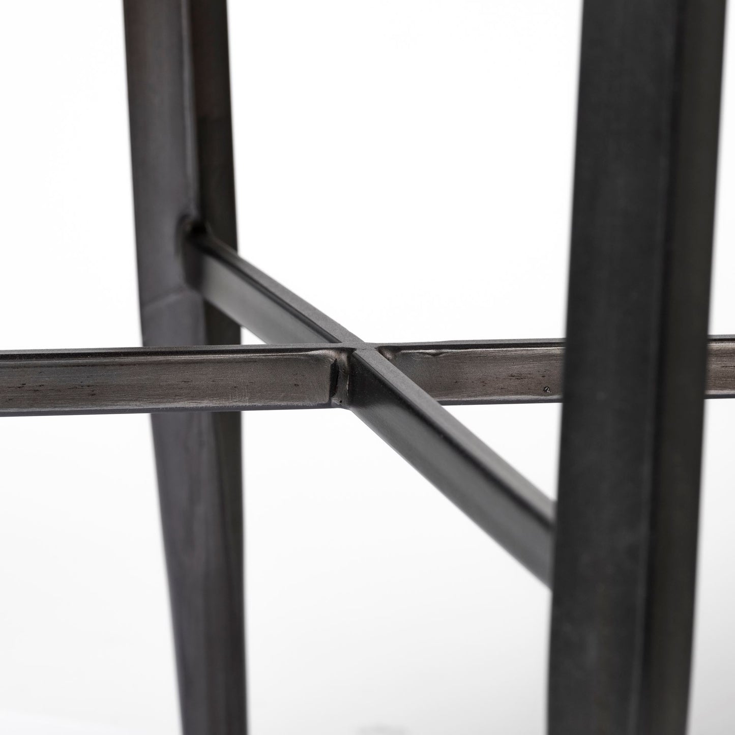 Horsdal Black Genuine Leather Seat w/ Black Metal Frame Dining Chair