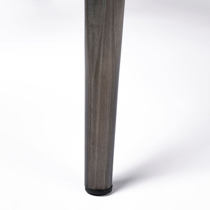 Horsdal Black Genuine Leather Seat w/ Black Metal Frame Dining Chair