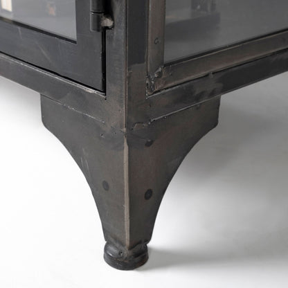 Pender 63" L Black Metal Glass Door Display Cabinet