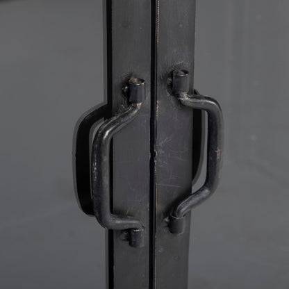 Pender 63" L Black Metal Glass Door Display Cabinet