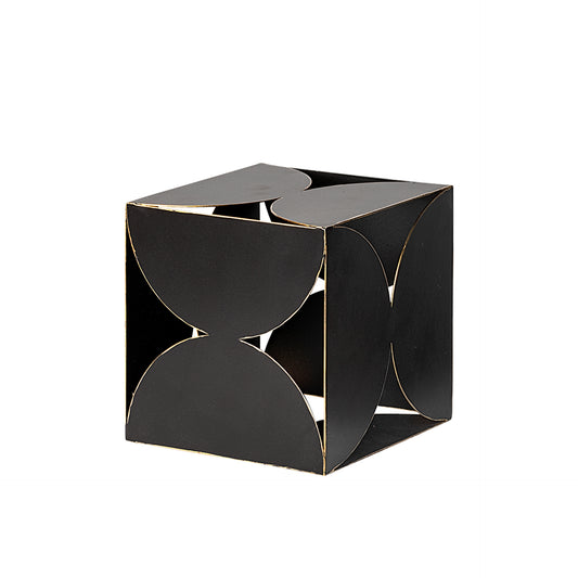 Darren (Small) 6L x 6W Black Metal Decorative Cube